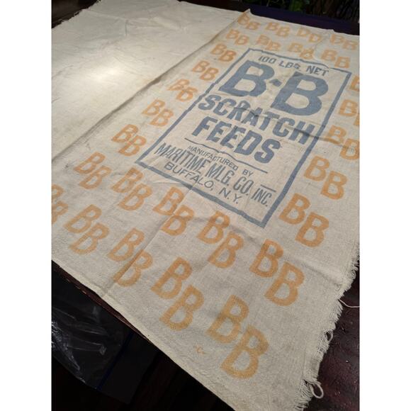 Vintage Maritime Milling Co. B-B Scratch Feeds Flour Sack Fabric – Buffalo, NY - Picture 7 of 12